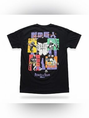 Attack on Titan Final Season T-Shirt Men's Medium Black Graphic Tee